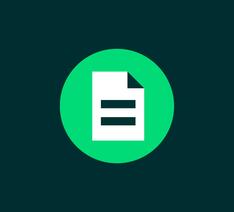 Grønt ikon med billede af dokument 
